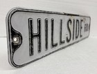 24  Vtg Hillside Rd Embossed Pressed Steel Street Road Sign - Altoona  Wisconsin