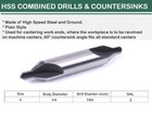 5 Pc Premium Hss Center Drills No 3 60 Degree Combined Countersink Bits Drilling