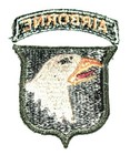 Rare Original Late 1950 s 101st Airborne Division Type 10 Ag Border Patch   Tab