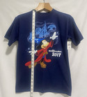 Rare Youth M Walt Disney World 2017 Navy Blue T-shirt Mickey Mouse Fantasia Nwt