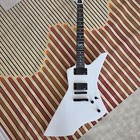 Custom James Hetfield Snakebyte Electric Guitar Snake Inlay Active Pickup White