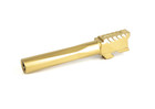 Match Fluted Serrated Tin Gold Barrel For Glock 17 G17 9mm Gen 1-4 Ss New