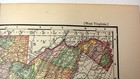 1890s Antique Original 14  Map West Virginia American Us State 