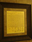 Declaration Of Independence Printed Parchment Paper Framed