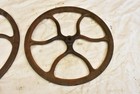 2 Antique Cast Iron Singer Sewing Machine Belt Pulley 12-1 2    15  Industrial