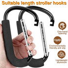 2 Pack Stroller Hooks  6 3  Large Stroller Clips  Carabiner Clip