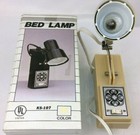 Vintage Underwriters Laboratories Portable Metal Adjustable Clamp Bed Light Lamp