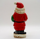 Vintage Painted Clay Christmas Santa With Toys Figurine 8   