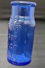 Antique 1890s Bromo Seltzer Cobalt Blue  Emerson Drug Co Mini Bottle    2 5 