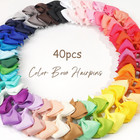 4 Inch Hair Bow For Girls In 40 Colors  Grosgrain Ribbon Pigtail Bows Alligator