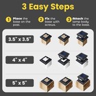 Solar Post Cap Lights For 3x3  4x4  5x5 Posts - Black  2 Pack  Bicsgl-12blk