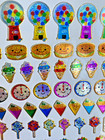 Sparkle Retro Snacks Sticker Sheet  1 Sheet  4x5 In    5- 75 In  Stickers 