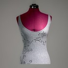 Vtg Usa Victoria s Secret Soft Knit Maxi Slip Nightgown Med Gray Sparkle Branch