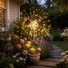 1pc 150 Led Solar Firework Lights Outdoor Garden Decor Waterproof Path Lawn Lamp