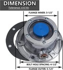 4x Torque Trailer Hub Cap W  Oil Port   Side Fill Plug Replaces Stemco 343-4024