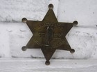 Antique Style Brass Replica Tombstone Arizona Territory Sheriff Star Badge Prop