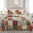 Country Vintage Farmhouse Floral Paisley Patchwork Cotton Quilt Bedding Set
