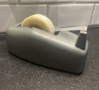 Vintage 1950s Scotch Tape Desk Dispenser Industrial Pale Green Metal Desktop