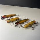 Vintage Wooden Fishing Lures Lot Of 4