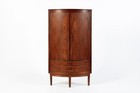 Mid-century Danish Modern Teak Corner Bar Or Storage Cabinet 1960s Selling As-is