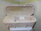 1957 Texarkana Casket Co Children s Coffin Flesh Velvet With Papers 