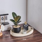 Natural Travertine Textures Serving Tray With Handles - 