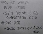 1956-57 Malta  246-258   F vf Used- Qeii Pictorial Set Complete To 2 Shillings