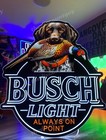 Pheasant Hunting Pointer Bird Dog Busch Led Light Sign Always On Point Neon Gsp
