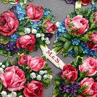 C 1900 Flower Bouquet Mamelok   Sohne M s German Die Cut Scrap Sheet Antique