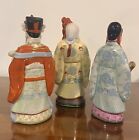 Vintage Chinese Fu Lu Shou Feng Shui Trio Gods Figurines Statues 