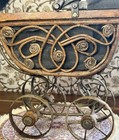 Antique Doll Pram Victorian Style Doll Carriage Early 1900s Wood   Metal Buggy