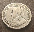 1921 Canada 25  qb17  Cents King George V Silver Quarter Coin 25 Cent