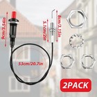 2 Packs Piezo Grill Igniter Replacement Bbq Electrode Spark Ignition Black