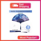 Aneco 4 Pieces Folding Fans Bamboo Handheld Fan Silk Fabric Hand Holding Fans  4