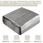 Heavy Duty Canopy Poly Tarp 10mil 30x40 Reinforced Tent Car Boat Cover Tarpaulin