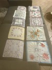 Vintage 10 Lot Different Hankies 40   -50s Floral Flowers