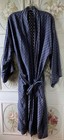 Vtg Christian Dior Men s 100  Silk Robe Lounge Gown Slate Blue Rust Green Euc