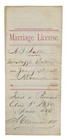 Antique 1880 Marriage License Certificate Hunt County Texas Embossed Seal