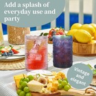 Colored Hobnail Drinking Glasses Set Of 6 15 Oz Vintage Highball Glasses