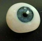 Vintage Human Prosthetic Eye   Antique Glass Artificial Blue Eye