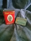 Vintage Lot Of 2- 1920s-up Prince Albert  edge Worth  Tabacco Pocket Tins Ex 