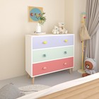 3 Drawers Dresser Modern Chest Of Drawers Clothes Organizer Nursery Furniture