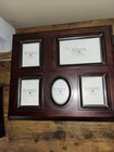 Vintage The Bombay Company Cherry Wood Photo Storage Box Picture Frame 2001