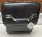 Vintage American Tourister Blk Makeup Train Case Vanity Hard Luggage Combo Lock