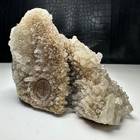 Natural Crystal Cluster Quartz Specimen Stone hand-carved House  Statue bw