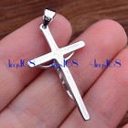 925 Sterling Silver Tarnish-free Cross Pendant   16 30  Curbe Chain Necklace C4k