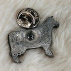 Vtg Dairy Cow Animal Pewter Lapel Pin Signed Dp Ltd Maided Vt