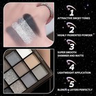 Black Smokey Grey Eyeshadow Palette  15 Colors Shimmer Matte Eye Shadow Makeup