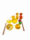 Mini Kids Kitchen Playset Cooking Pots Pans Utensils Pretend Play Food Toy