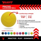 Velocity Practice Lacrosse Balls - 1  2  3  6  12  18  24  6 Balls  Yellow